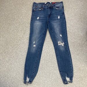 Celebrity Pink Dark Blue Distressed Skinny Jeans size3/26